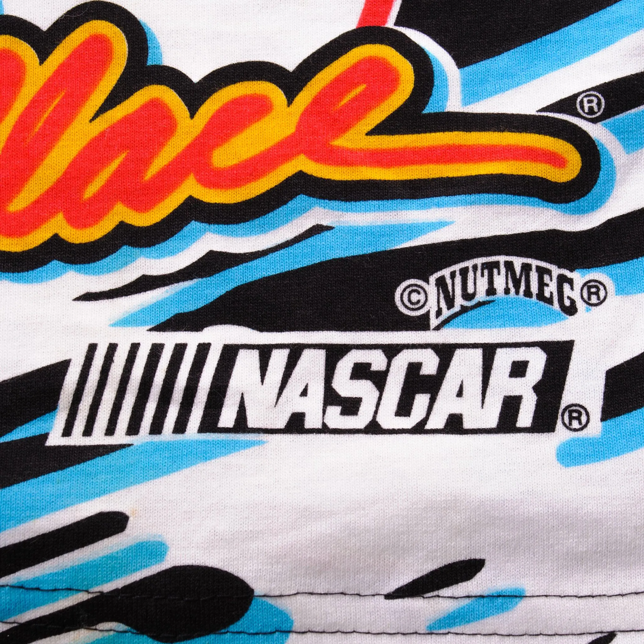 VINTAGE DEADSTOCK ALL OVER PRINT NASCAR WALLACE 1996 TEE SHIRT LARGE MADE IN USA