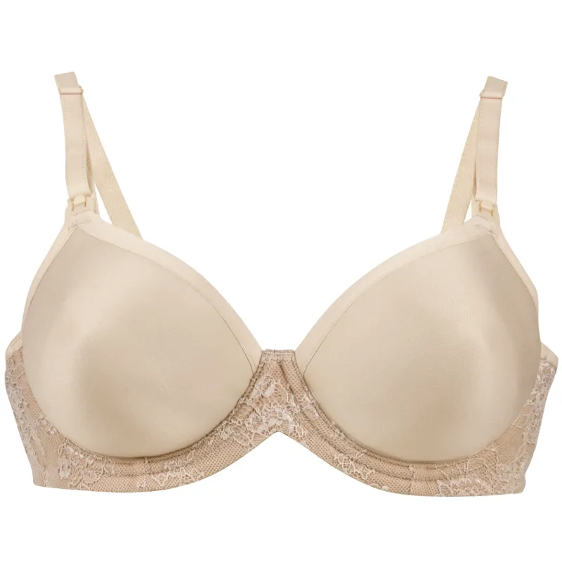 Waffles Flexi Wire Contour Nursing Bra Nude - Cake