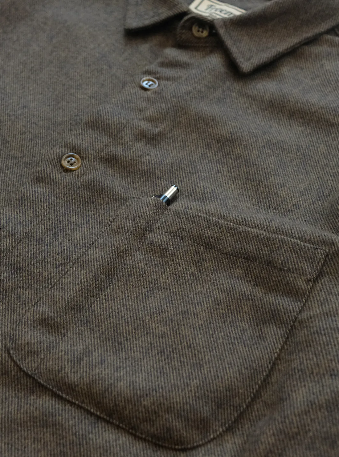 Weathervane Flannel –  Dark Olive Twill