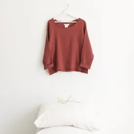 Woman By ADVICE Article Two Everyday Top Brick Brown
