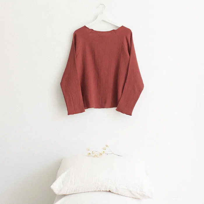 Woman By ADVICE Article Two Everyday Top Brick Brown