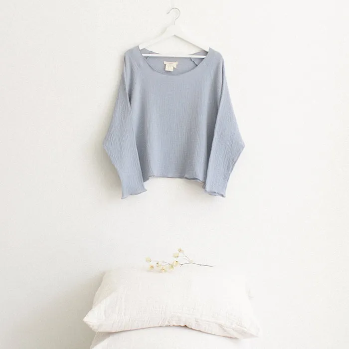 Woman By ADVICE Article Two Everyday Top Periwinkle Blue
