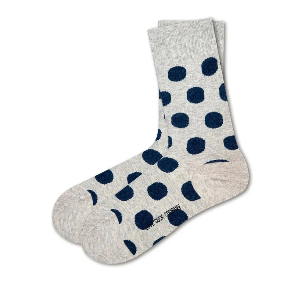 Women's Polka Dot Trouser Socks - Navy Big Polka (W)