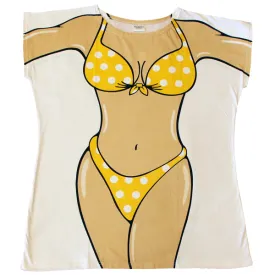 Yellow Polka Dot Women's Cover Up